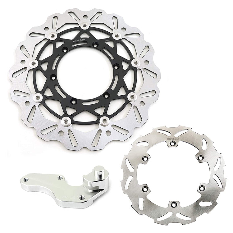 320mm Front Rear Brake Disc Rotors & Bracket for Suzuki RM125 RM250 1996-1999 / DRZ400S DRZ400E 2000-2008 5