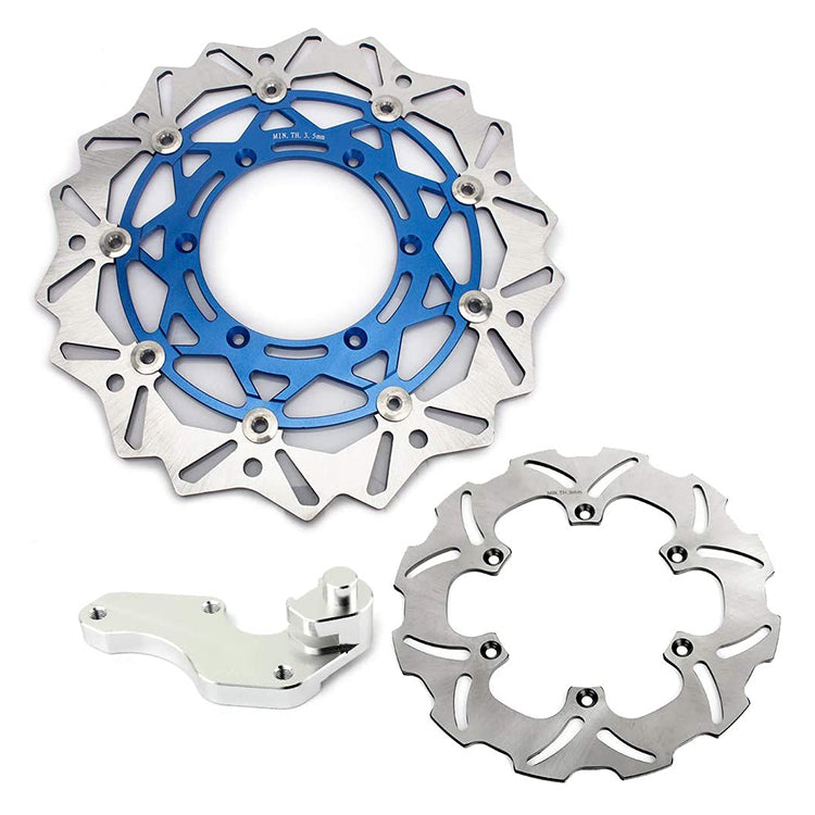 320mm Front Rear Brake Disc Rotors & Bracket for Suzuki RM250 2000-2014 / SV125 SM125 2005-2006 / RM125 2000-2009