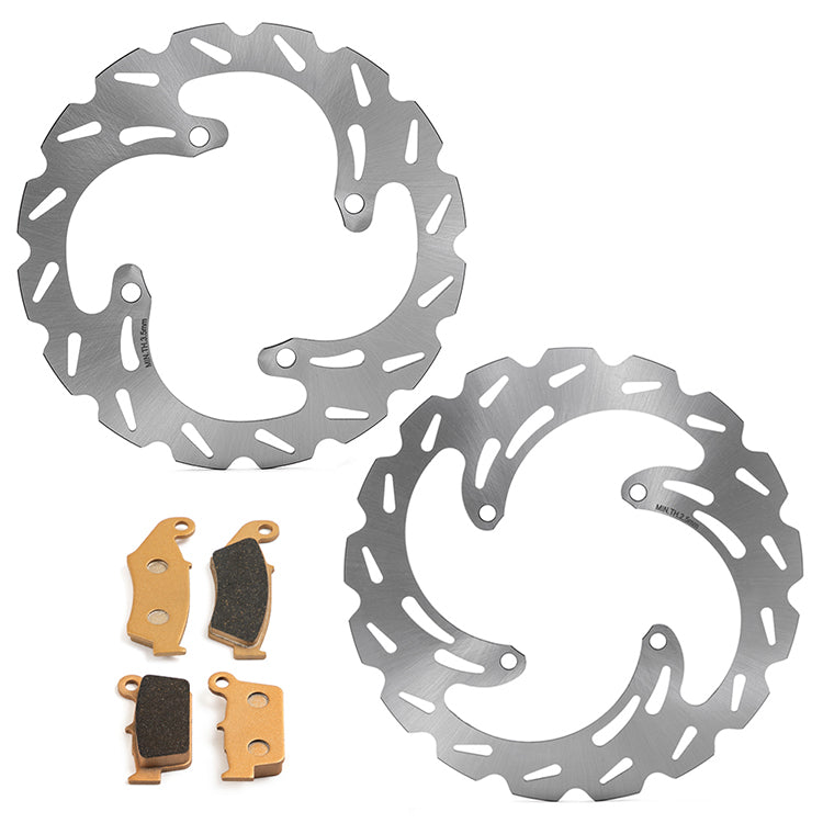Front Rear Brake Disc / Pads For Bimota BX450 2023-up / Kawasaki KX250 2020 / KX450 2019-up