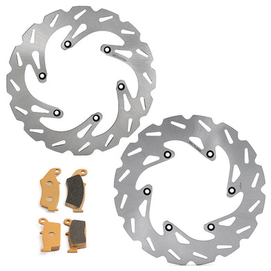 Front Rear Brake Disc Rotors / Pads For Suzuki RM125 2006-2010 / RM250 2006-2010