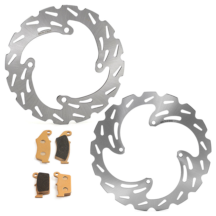 Front Rear Brake Disc Rotors / Pads For Suzuki RMZ250 2019-up / RMZ450 2018-up