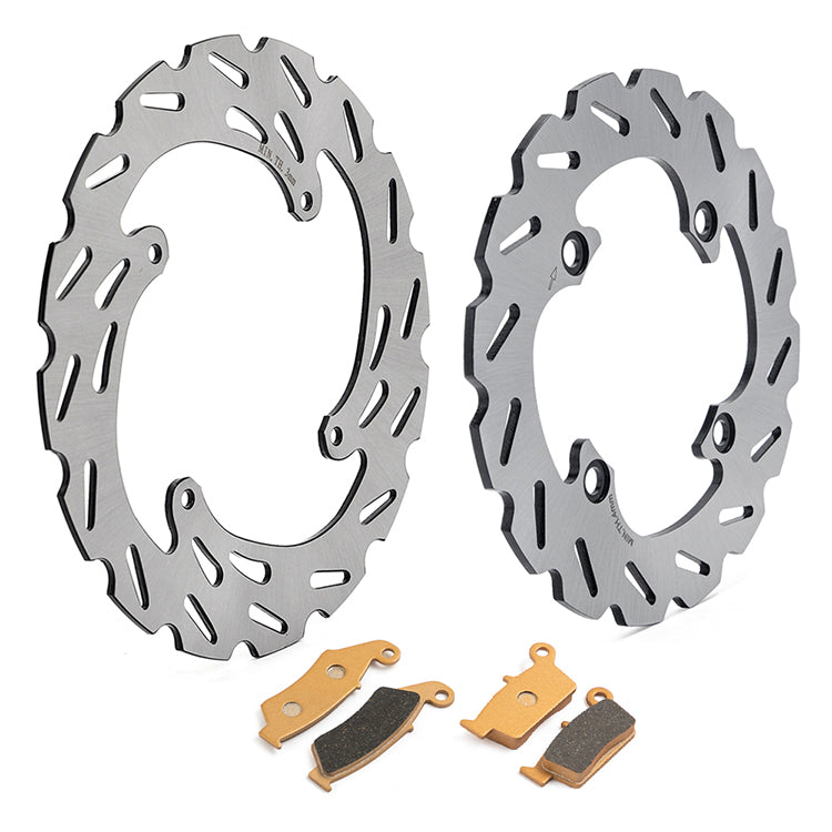 Front / Rear Brake Disc Rotors Pads for Honda XR250 2000-2005 / XR250R XR400R 1996-2004 / XR600R 1993-2000