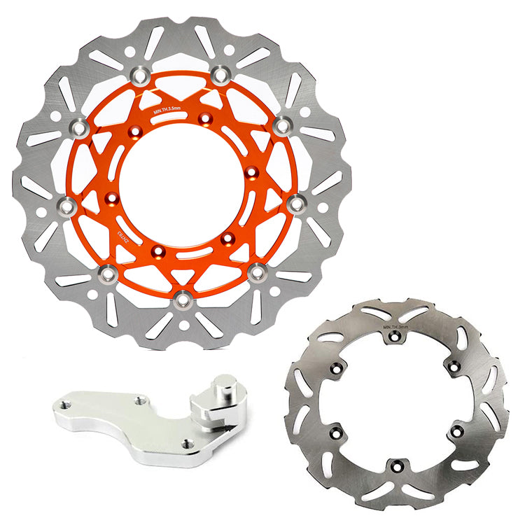 320mm Front Rear Brake Disc Rotors & Bracket for Suzuki RM125 RM250 1996-1999 / DRZ400S DRZ400E 2000-2008 6