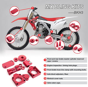 MX Aluminum Bling Kits For Honda CRF450X 2005-2019