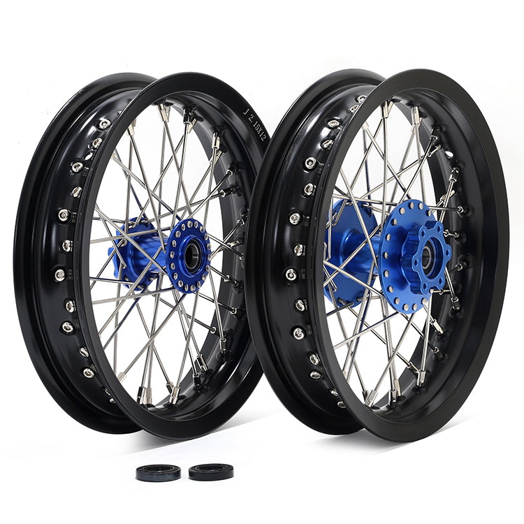 12''x2.15'' Supermoto Front / Rear Spoke Wheel Set for Sur-Ron Light Bee X / Segway X160 X260 / 79Bike Falcon M / E Ride Pro-SS 2.0