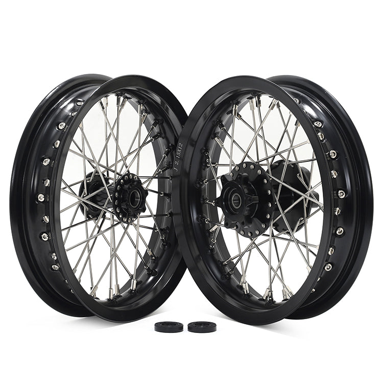 12''x2.15'' Supermoto Front / Rear Spoke Wheel Set For Talaria Sting / Talaria Sting MX3 / Talaria XXX