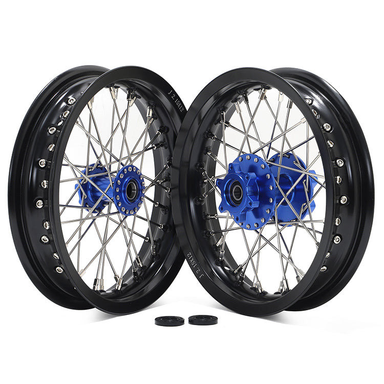 12''x2.15'' Supermoto Front / Rear Spoke Wheel Set For Talaria Sting /