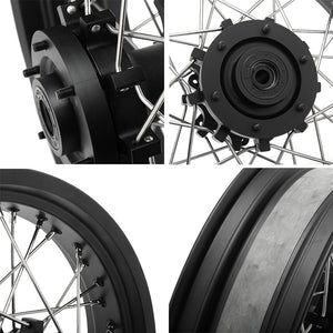 17" Front Rear Spoke Wheel Rims Hubs Set For Husqvarna Svartpilen 401 / KTM Duke 390 2017-2022