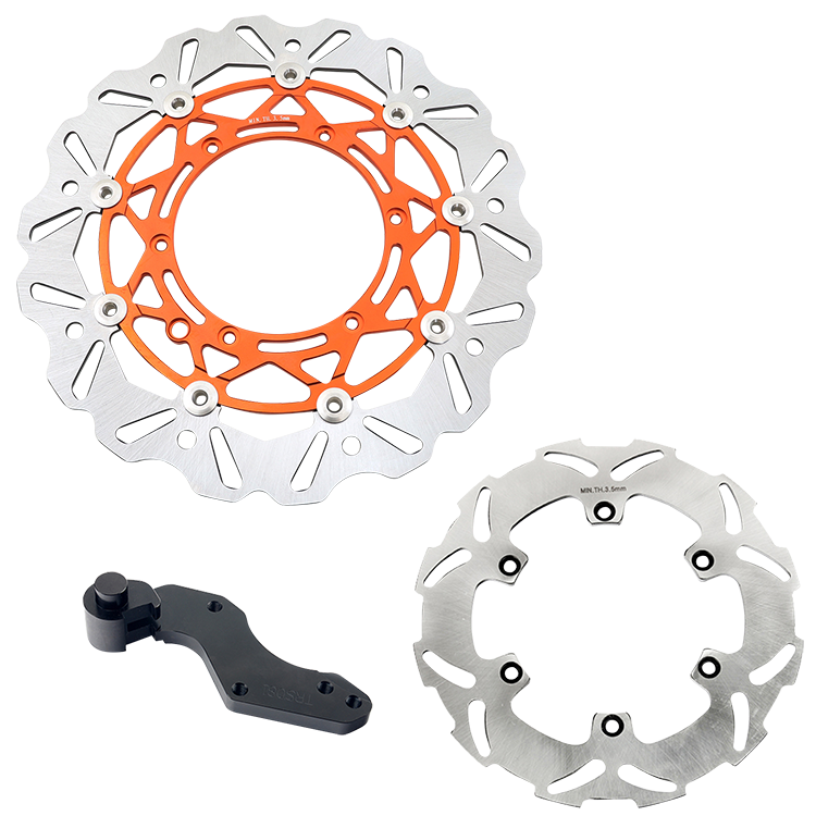 320mm Oversize Front Rear Brake Disc & Bracket for KTM 125-660 EXC / SX / MX / SX-F 1992-2009