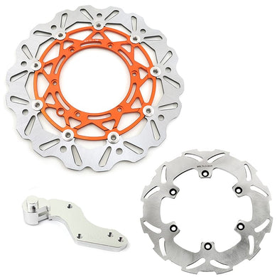 320mm Oversize Front Rear Brake Disc & Bracket for KTM 125 EXC / 125 SXS / 250 SX 2000-2008