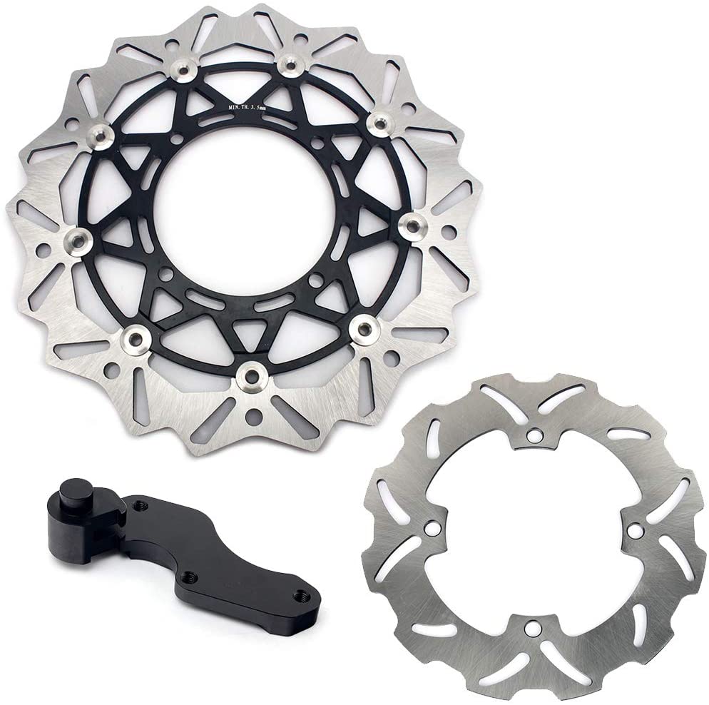 320mm Front Rear Brake Disc Rotors & Bracket for Suzuki RMZ450 2005-2022