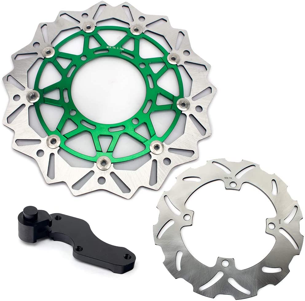 320mm Front Rear Brake Disc Rotors & Bracket for Kawasaki KX250F KX450F 2006-2018