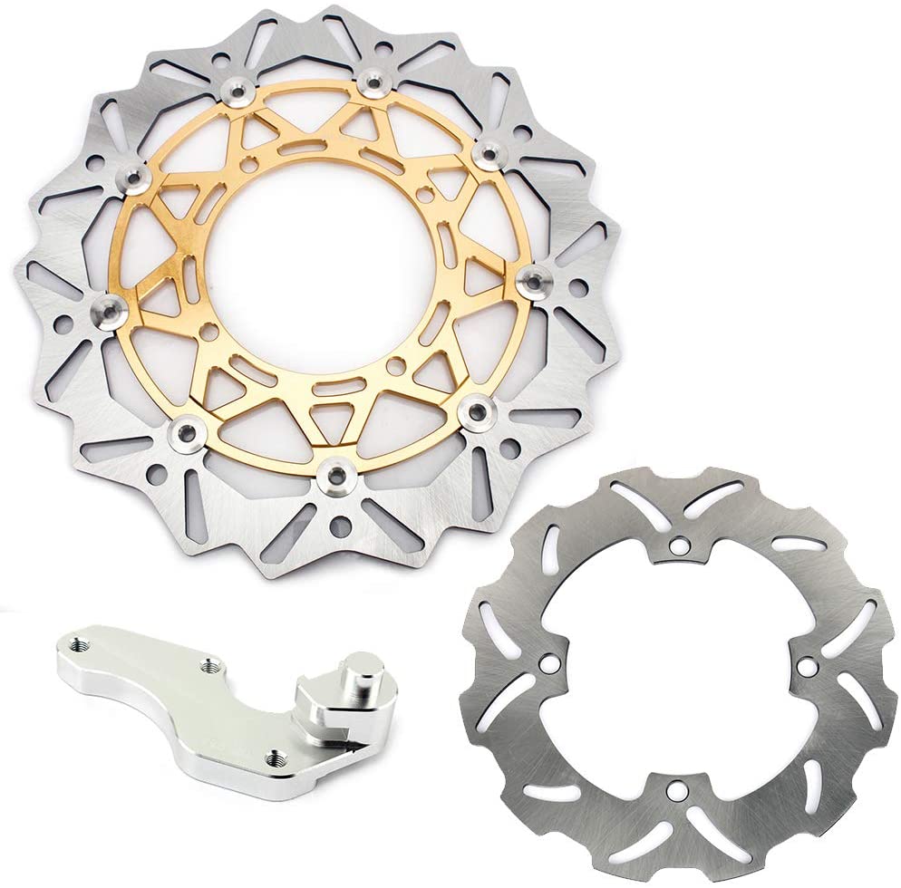 320mm Front Rear Brake Disc Rotors & Bracket for Suzuki RMZ250 2007-2022