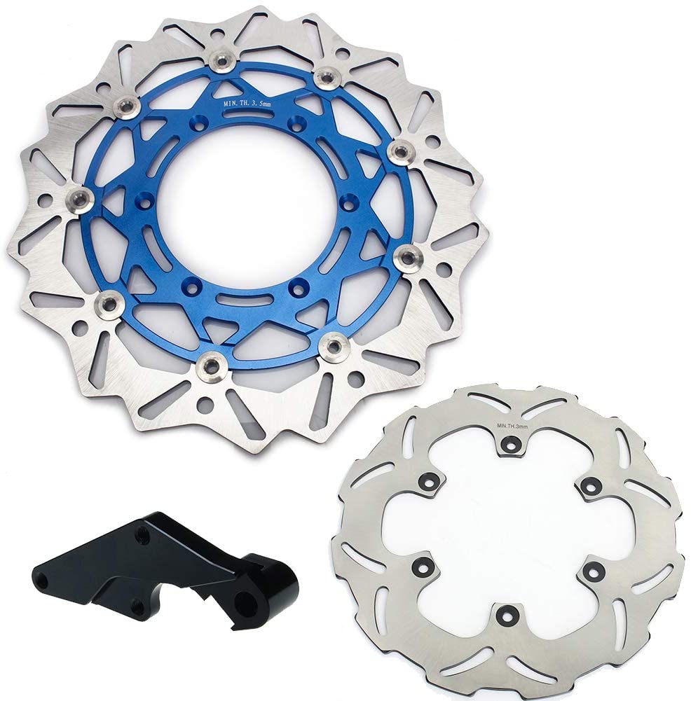 320mm Front Rear Brake Disc Rotors & Bracket for Yamaha  YZ250F YZ450F 2008-2015 / YZ125 YZ250 2008-2016
