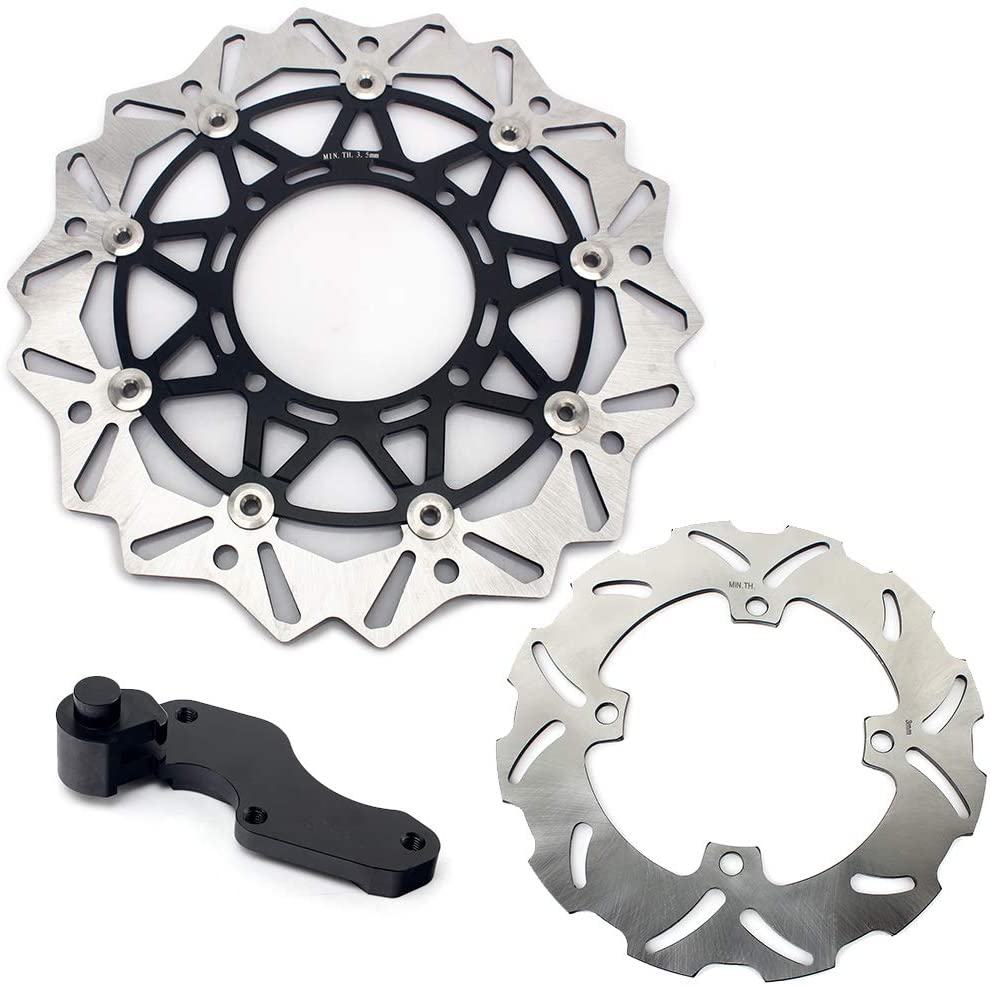 320mm Front Rear Brake Disc Rotors & Bracket for Kawasaki KX250F KX450F 2006-2018
