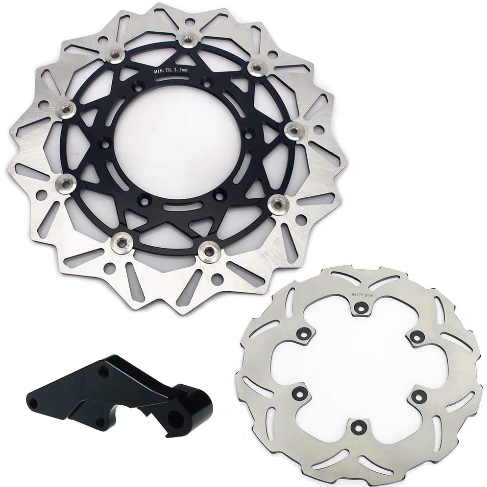 320mm Front Rear Brake Disc Rotors & Bracket for Yamaha  YZ250F YZ450F 2008-2015 / YZ125 YZ250 2008-2016