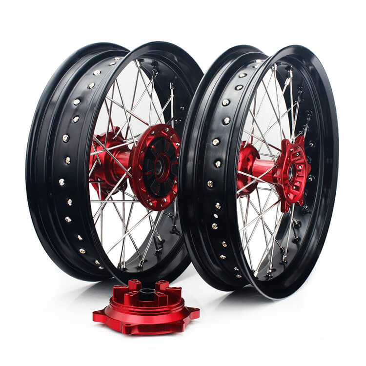 Aluminum 17" Front & Rear Wheel Sets for Suzuki DRZ400 2000-2004 / DRZ400S 2000 2002-2017 / DRZ400E 2000-2007 / DRZ400SM 2000-2024 3