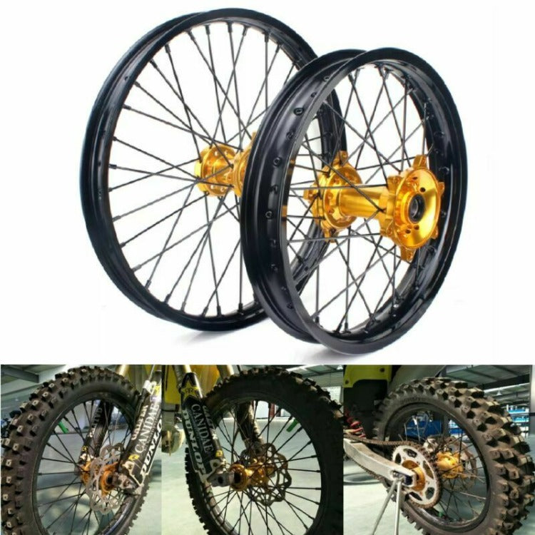 Aluminum Front Rear Wheel Rim Hub Sets for Suzuki RMZ250 2007-2024