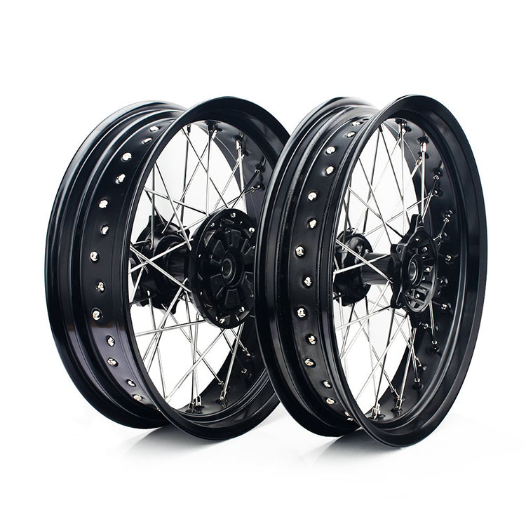 Aluminum 17" Front & Rear Wheel Sets for Suzuki DRZ400 2000-2004 / DRZ400S 2000 2002-2017 / DRZ400E 2000-2007 / DRZ400SM 2000-2024 4