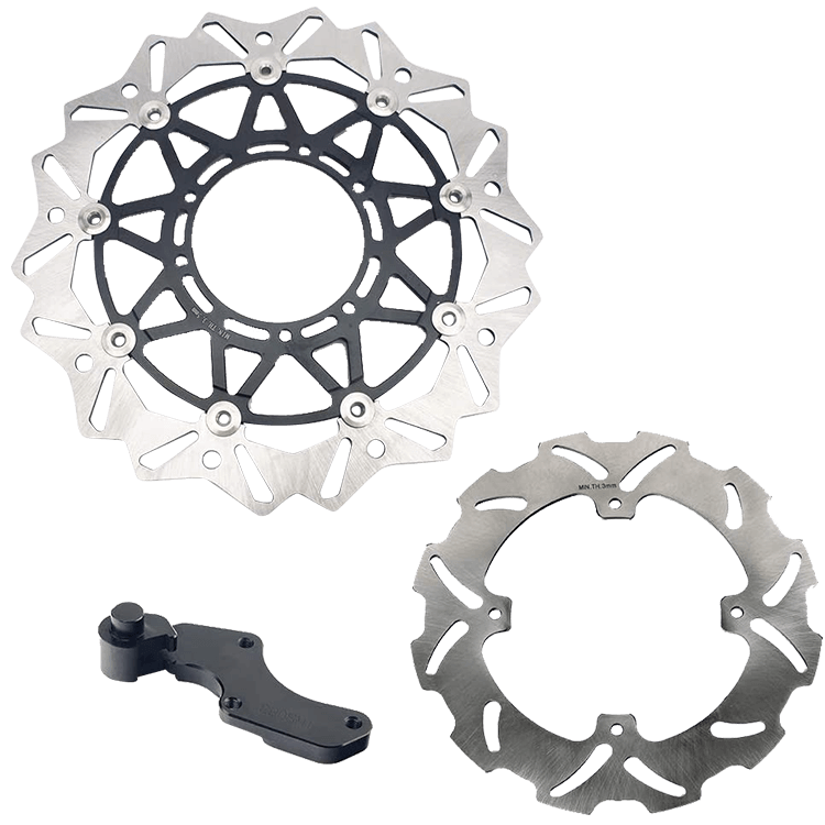 320mm Front Rear Brake Disc & Bracket for Honda CRF250R CRF450R 2004-2014 / CRF250X 2004-2018 /  CRF450X 2005-2018 4