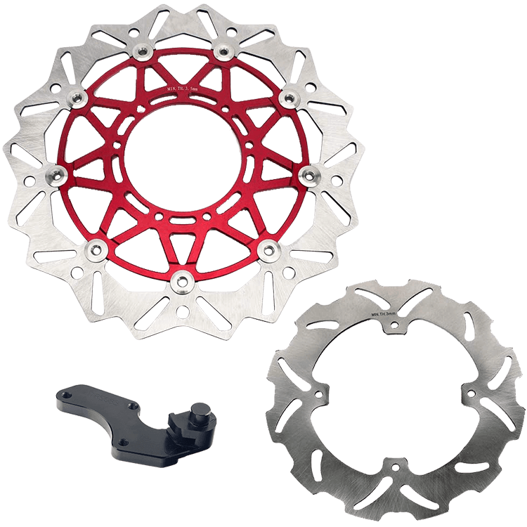 320mm Front Rear Brake Disc & Bracket for Honda CRF250R CRF450R 2004-2014 / CRF250X 2004-2018 /  CRF450X 2005-2018