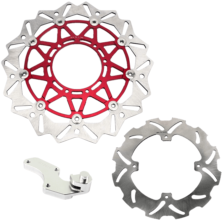 320mm Front Rear Brake Disc & Bracket for Honda CRF250R CRF450R 2004-2014 / CRF250X 2004-2018 /  CRF450X 2005-2018