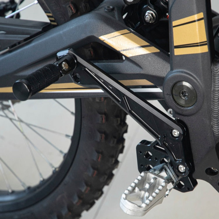 Front / Rear Foot Pegs Pedal Bracket Set for Talaria Sting / Talaria Sting MX3 / Talaria Sting R MX4 / Talaria Sting MX5 Pro 12