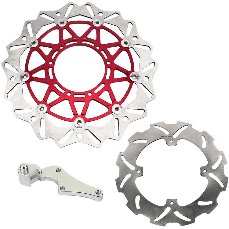 320mm Front Rear Brake Disc & Bracket for Honda CRF250R / CRF450R 2015-2018 / CRF450RX 2017-2018 4