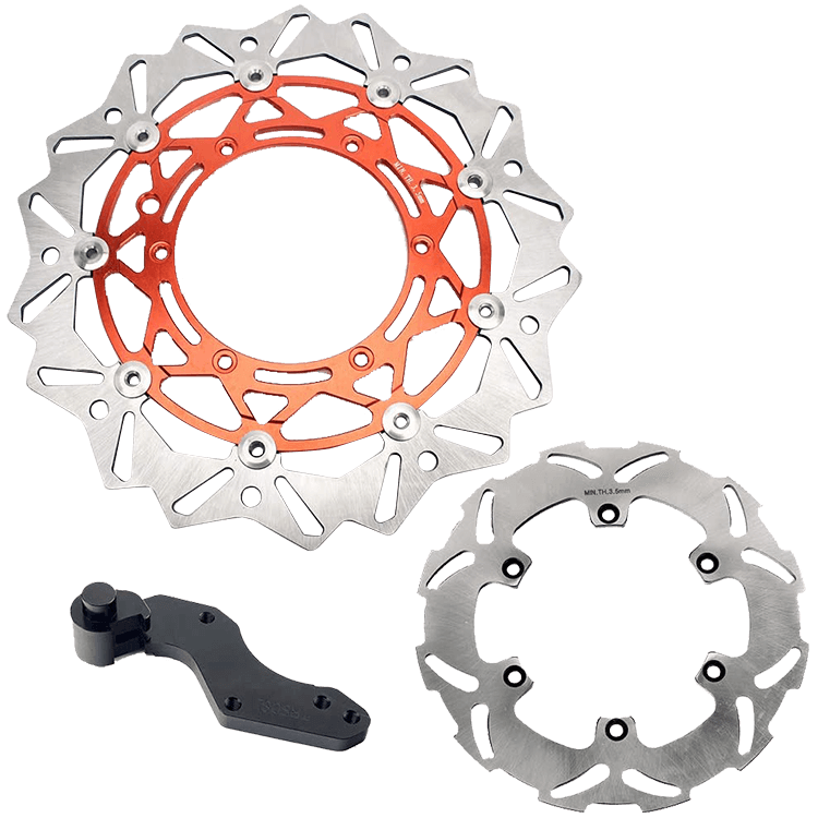 320mm Oversize Front Rear Brake Disc & Bracket for Husaberg 400-650 FE / FE E / FS / FC / FX 1999-2005 4