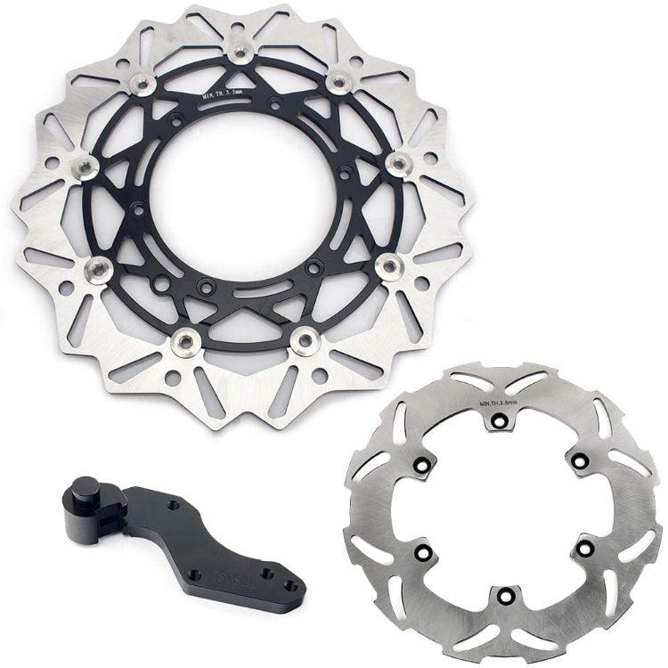 320mm Front Rear Brake Disc Rotors & Bracket For Husaberg FE / FE E / FS / FC / FX 250-450 2014-2017