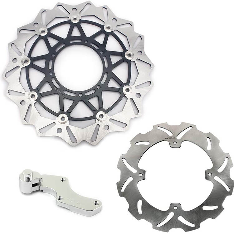 Oversize 320mm Front Rear Brake Disc Rotors & Bracket For Honda CR125E / CR125R / CR250E / CR250R 2004-2008 9
