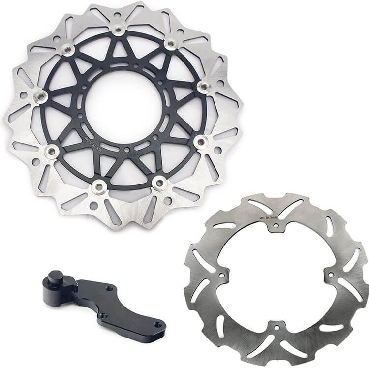 Oversize 320mm Front Rear Brake Disc Rotors & Bracket For Honda CR125E / CR125R / CR250E / CR250R 2004-2008 8