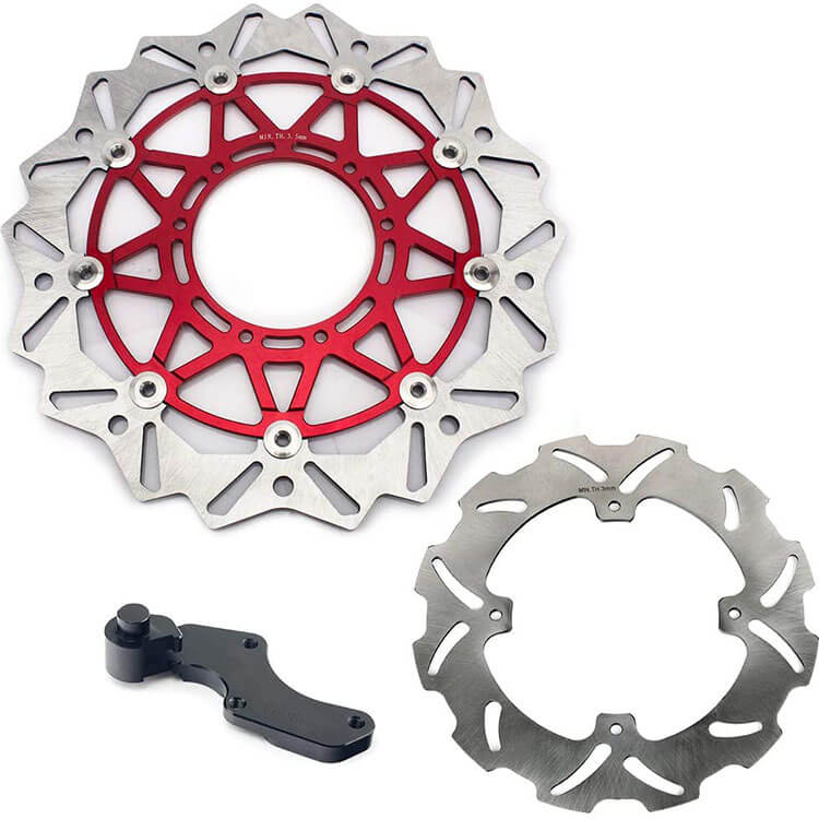 Oversize 320mm Front Rear Brake Disc Rotors & Bracket For Honda CR125E / CR125R / CR250E / CR250R 2004-2008 13