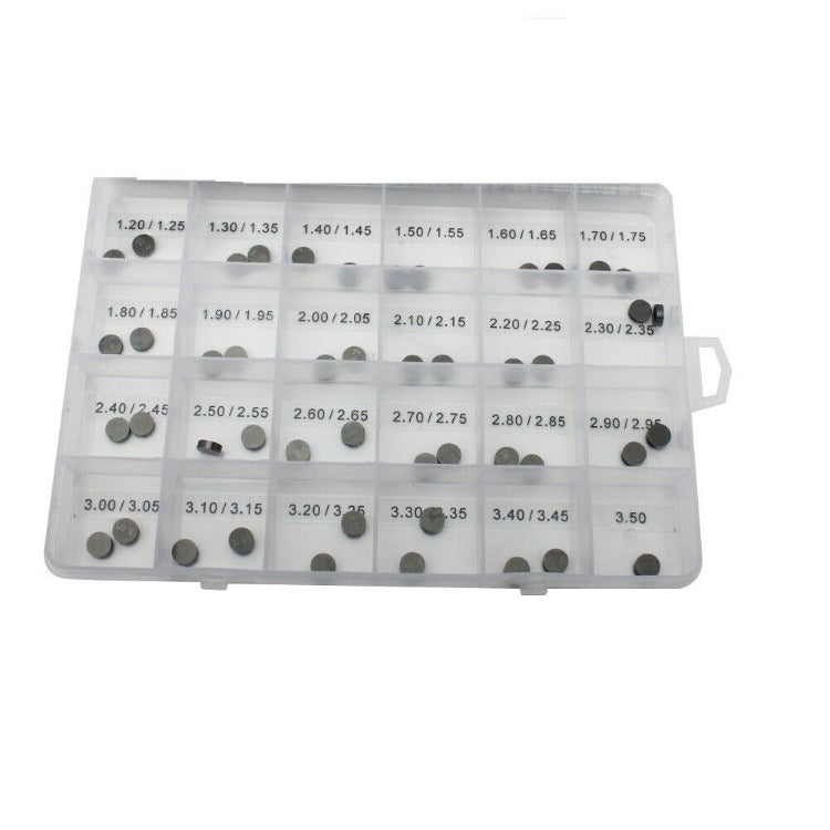 7.48mm Valve Shims Kit (47pcs) 1.20mm to 3.50mm for Honda Kawasaki Suzuki Husqvarna Yamaha 3