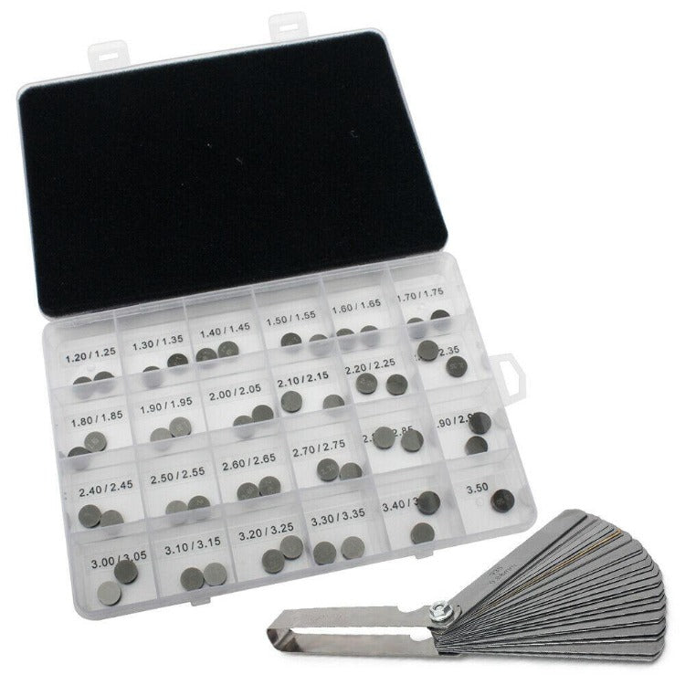 Valve Shims Kit 9.48mm+32 Blade Feeler Gauge for Honda Kawasaki Suzuki Husqvarna Yamaha