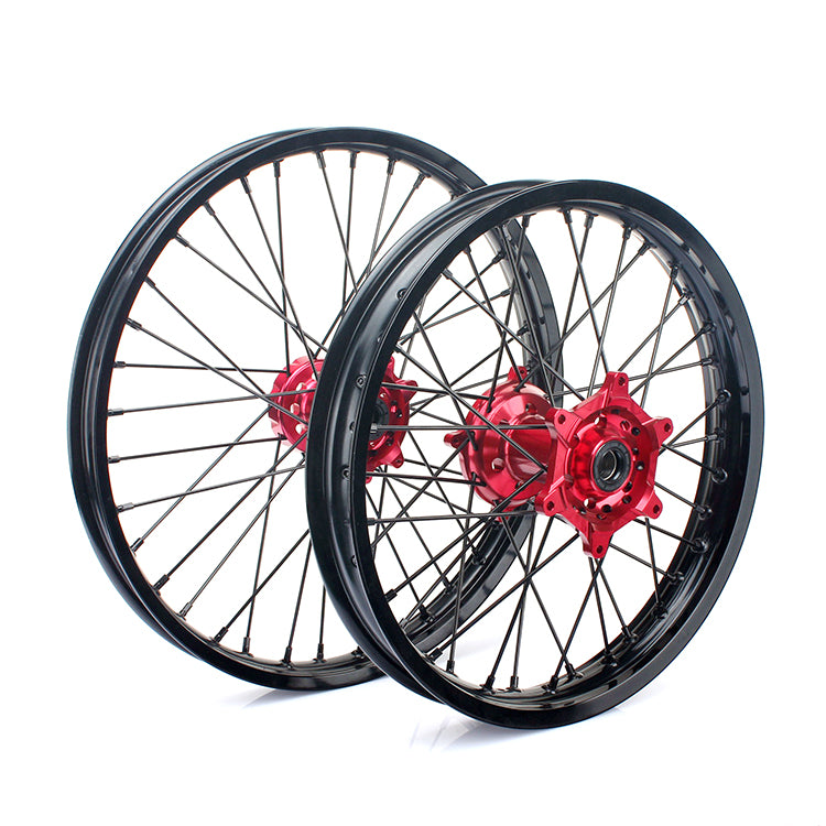 Front 1.6×21 & Rear 2.15×18 Wheel Rim Hub Set for Honda CR125 CR250 2002-2007 / CRF250R 2004-2013 / CRF450R 2002-2012 5